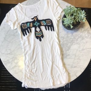 Soul Revival medium embroidered bird t shirt